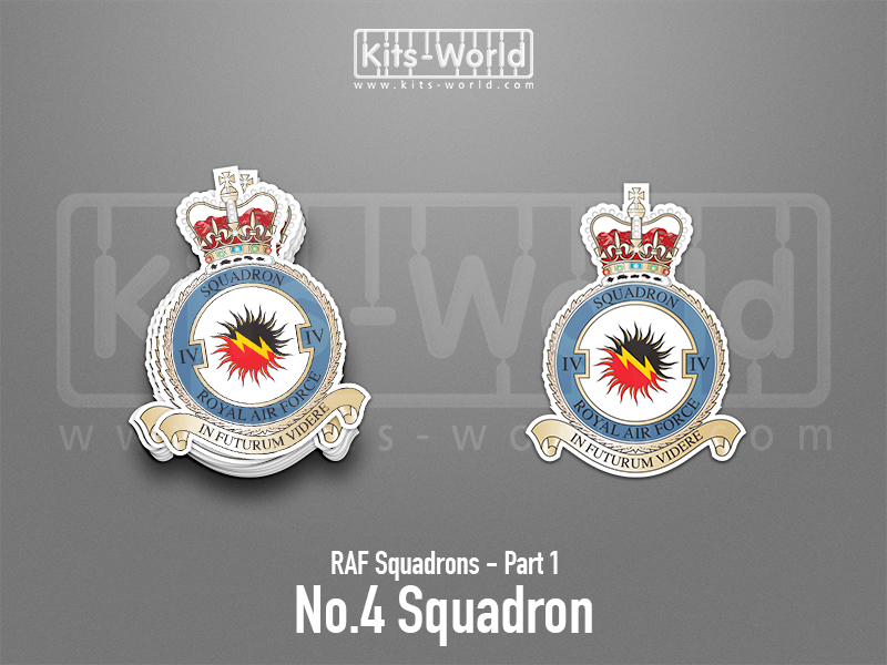 Kitsworld SAV Sticker - British RAF Squadrons - No.4 Squadron W:75mm x H:100mm 